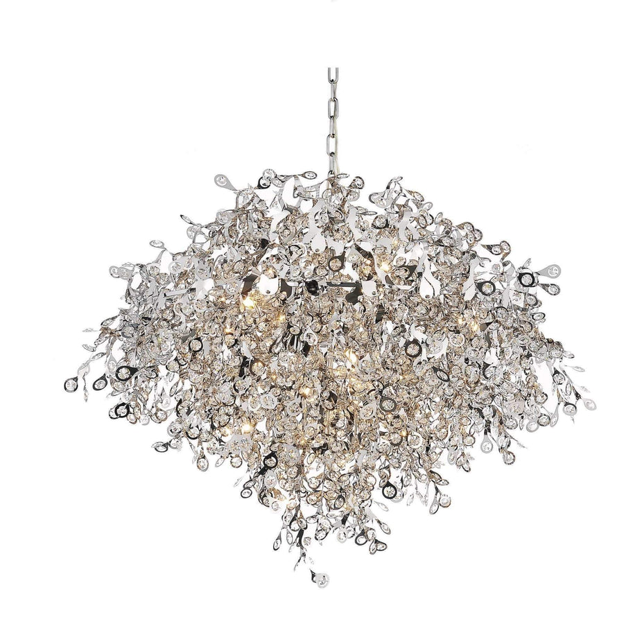 CWI Lighting Chandeliers Chrome / K9 Clear Flurry 17 Light Down Chandelier with Chrome finish by CWI Lighting 5630P35C