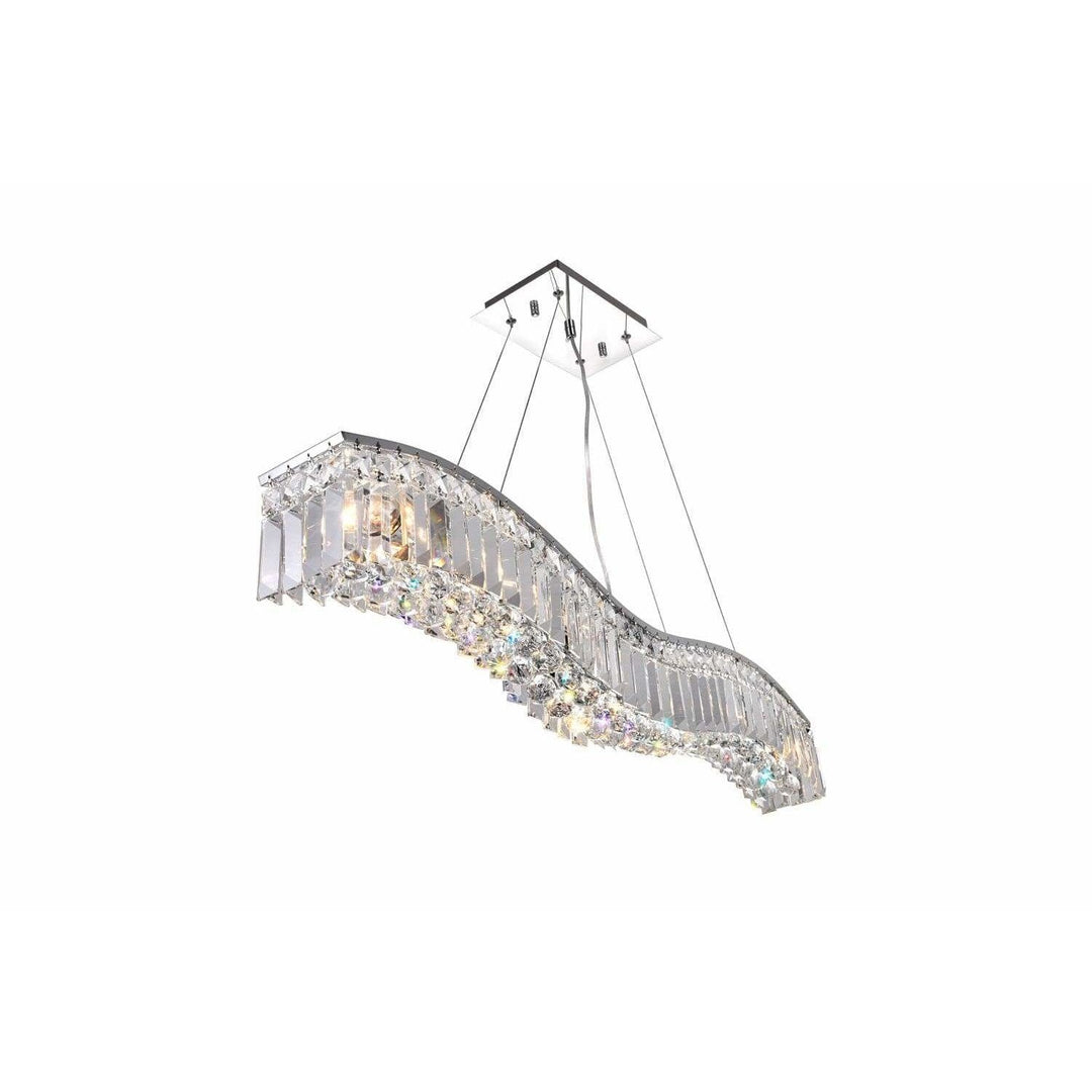 CWI Lighting Chandeliers Chrome / K9 Clear Glamorous 5 Light Down Chandelier with Chrome finish by CWI Lighting 8004P30C-A (Clear)
