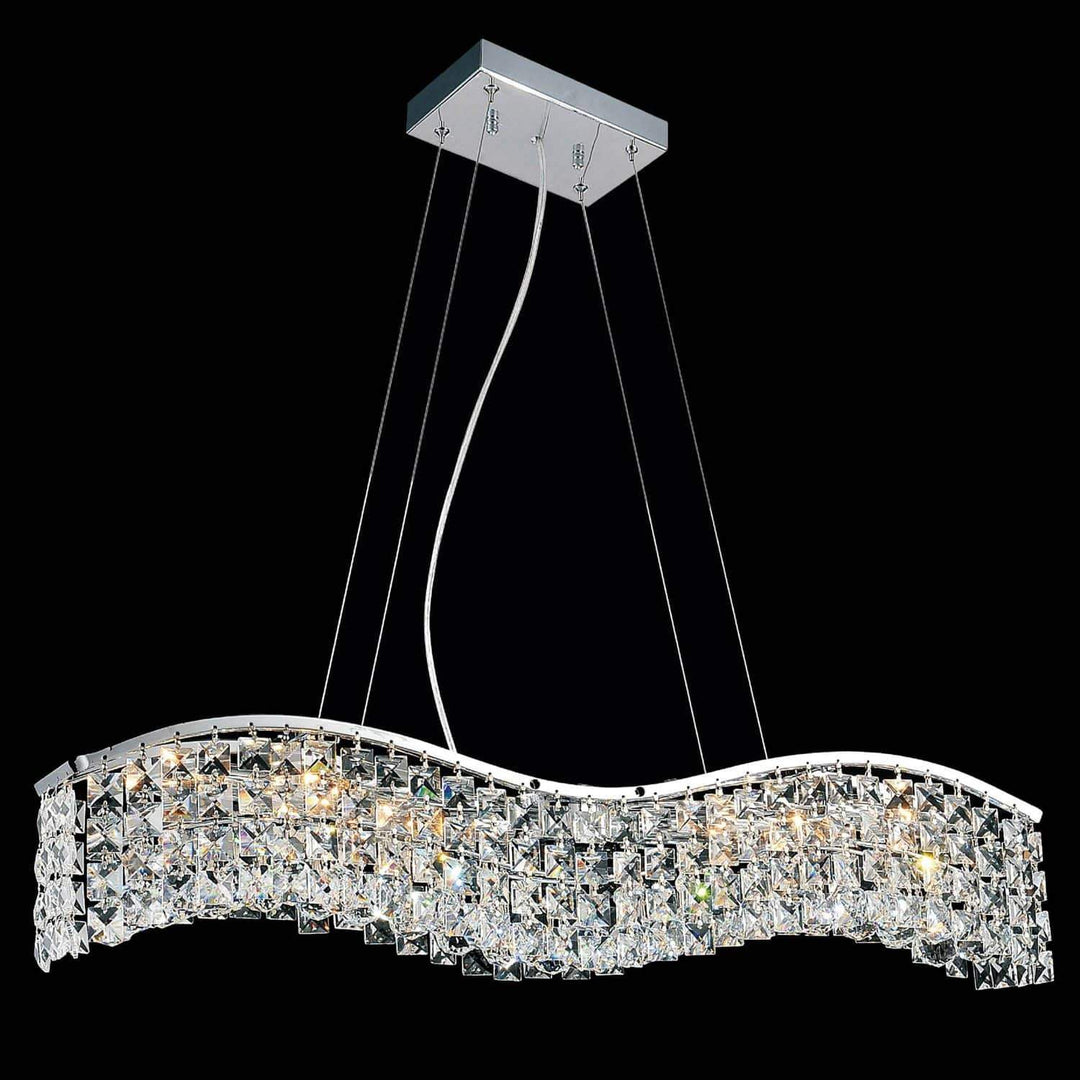 CWI Lighting Chandeliers Chrome / K9 Clear Glamorous 5 Light Down Chandelier with Chrome finish by CWI Lighting 8004P30C-B (Clear)