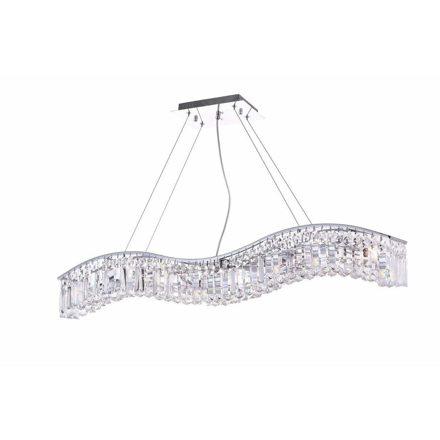 CWI Lighting Chandeliers Chrome / K9 Clear Glamorous 7 Light Down Chandelier with Chrome finish by CWI Lighting 8004P44C-A ( Clear )
