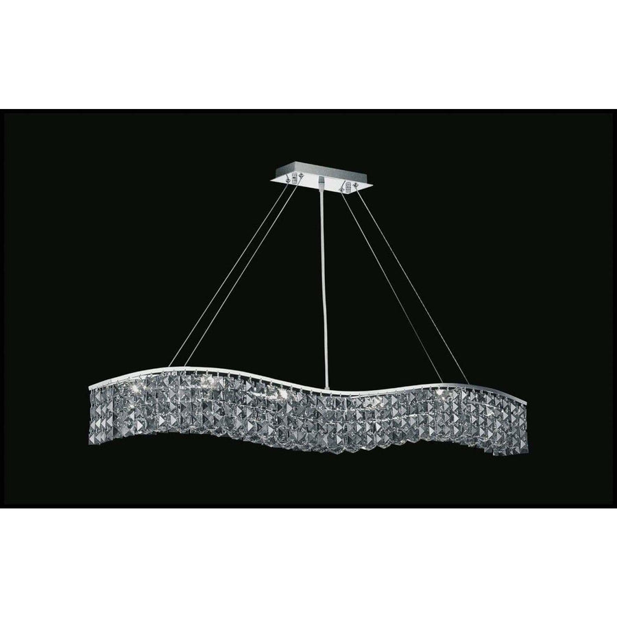 CWI Lighting Chandeliers Chrome / K9 Clear Glamorous 7 Light Down Chandelier with Chrome finish by CWI Lighting 8004P44C-B ( Clear )