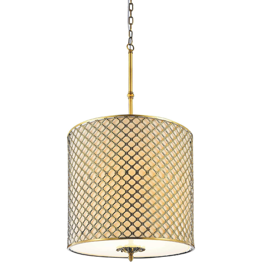 CWI Lighting Chandeliers French Gold Gloria 4 Light Drum Shade Chandelier with French Gold finish by CWI Lighting 9835P18-8-605-A