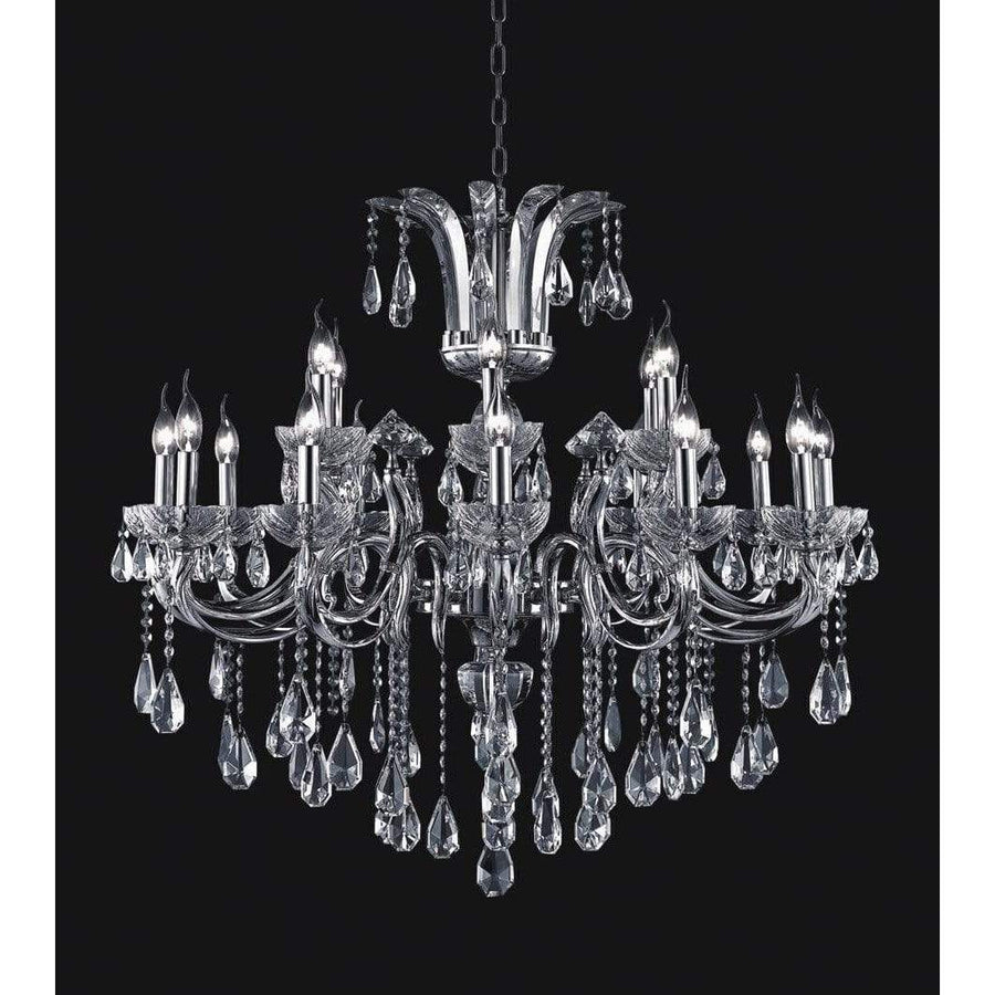 CWI Lighting Chandeliers Chrome / K9 Clear Glorious 18 Light Up Chandelier with Chrome finish by CWI Lighting 2024P40C-18
