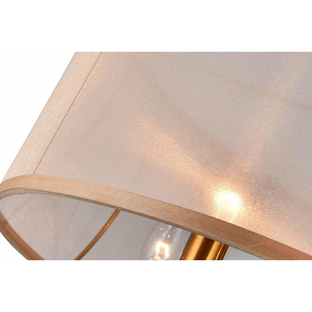 CWI Lighting Flush Mounts French Gold / K9 Cognac Halo 5 Light Drum Shade Flush Mount with French Gold finish by CWI Lighting 5061C22GB