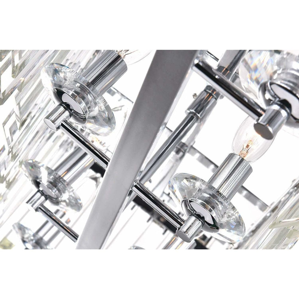 CWI Lighting Pool Table Lights Chrome / K9 Clear Henrietta 10 Light Chandelier with Chrome Finish by CWI Lighting 1065P47-10-601-RC