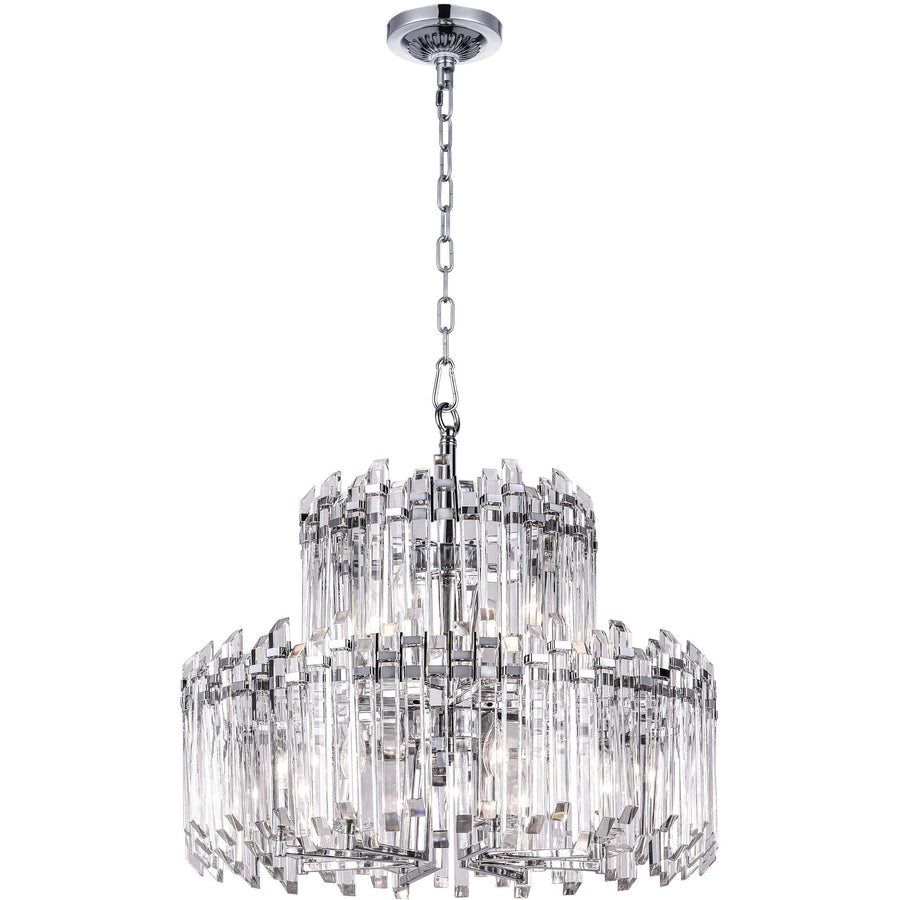 CWI Lighting Chandeliers Chrome / K9 Clear Henrietta 12 Light Chandelier with Chrome Finish by CWI Lighting 1065P28-12-601