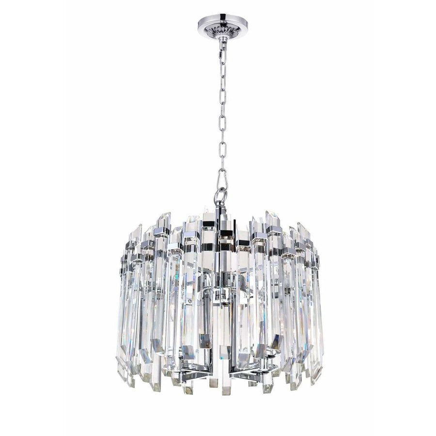 CWI Lighting Chandeliers Chrome / K9 Clear Henrietta 4 Light Chandelier with Chrome Finish by CWI Lighting 1065P16-4-601