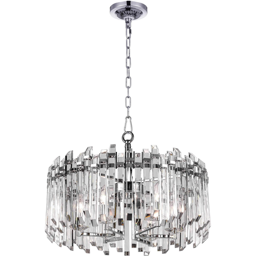 CWI Lighting Chandeliers Chrome / K9 Clear Henrietta 6 Light Chandelier with Chrome Finish by CWI Lighting 1065P24-6-601