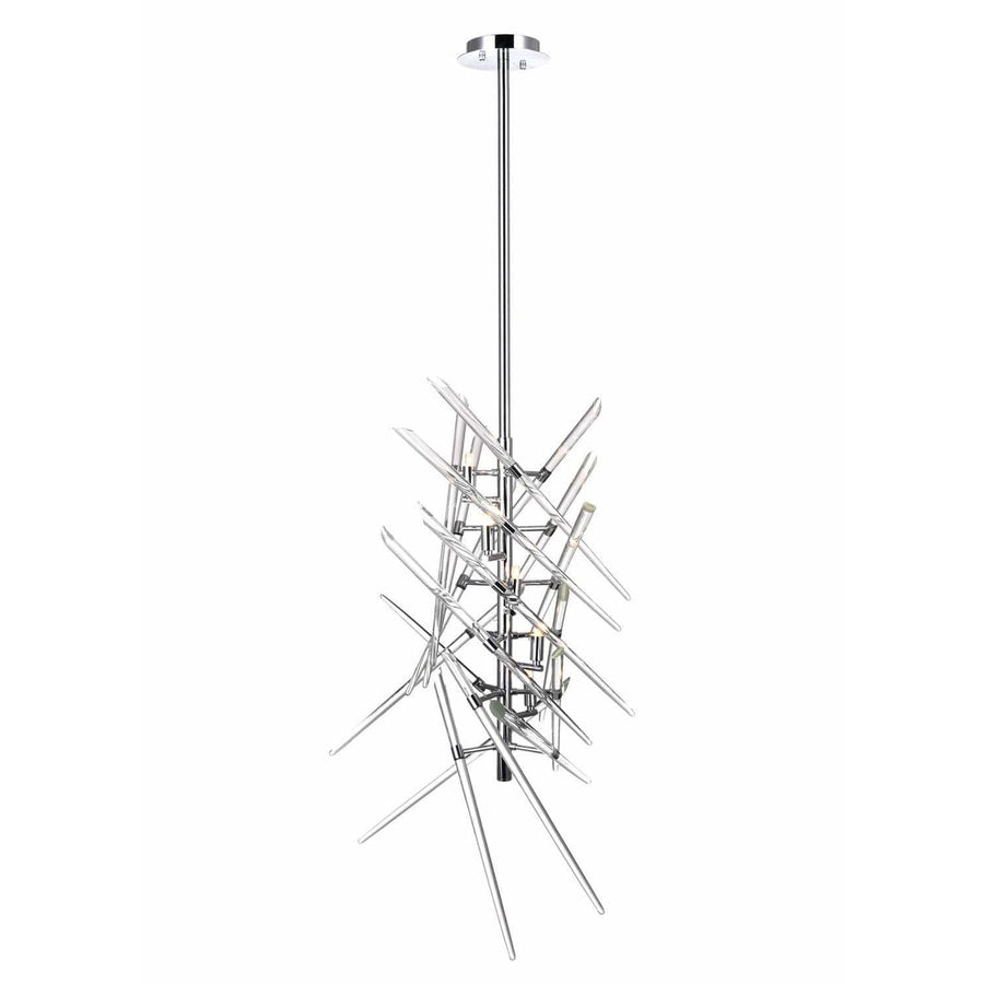 CWI Lighting Chandeliers Chrome Icicle 5 Light Mini Chandelier with Chrome Finish by CWI Lighting 1154P13-5-601