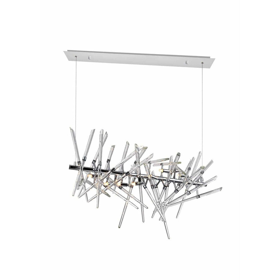 CWI Lighting Chandeliers Chrome Icicle 9 Light Chandelier with Chrome Finish by CWI Lighting 1154P37-9-601