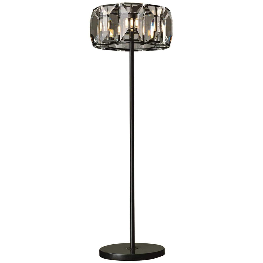 CWI Lighting Floor Lamps Black / K9 Clear Jacquet 8 Light Floor Lamp with Black finish by CWI Lighting 9860F19-8-101
