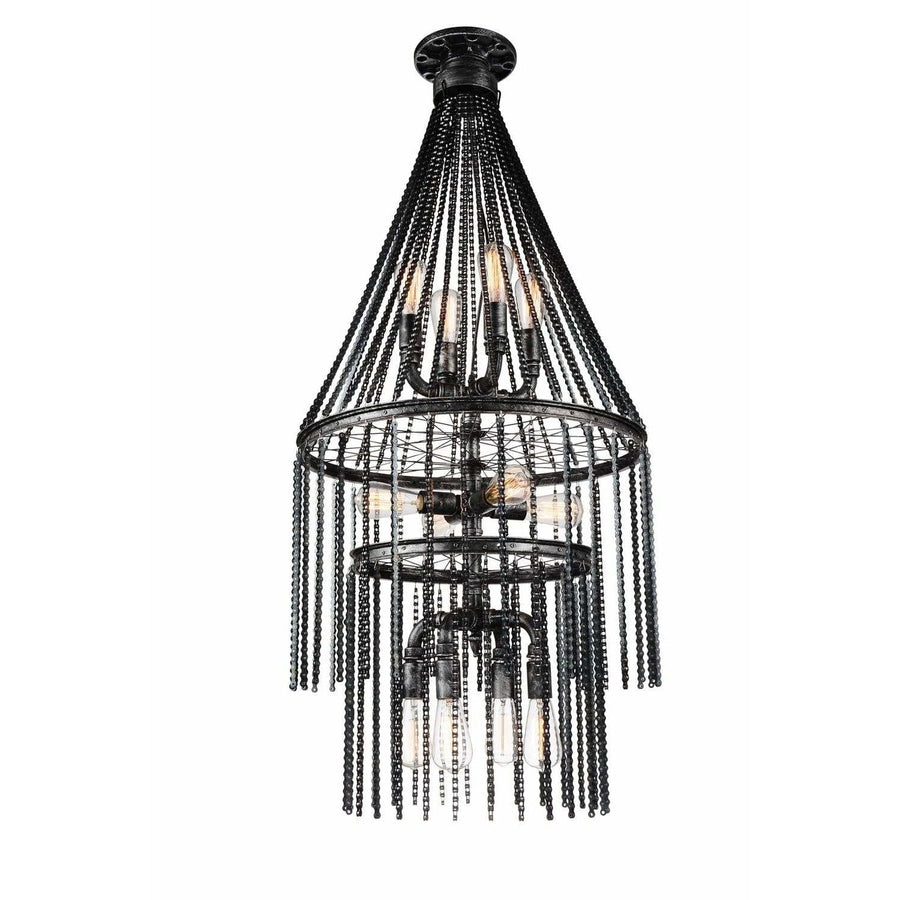 CWI Lighting Chandeliers Gray Kala 12 Light Chandelier with Gray finish by CWI Lighting 9717P24-12-187