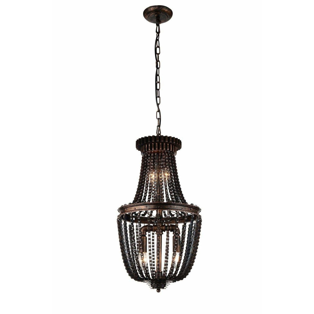 CWI Lighting Mini Chandeliers Antique Bronze Kala 4 Light Mini Chandelier with Antique Bronze finish by CWI Lighting 9727P13-4-211
