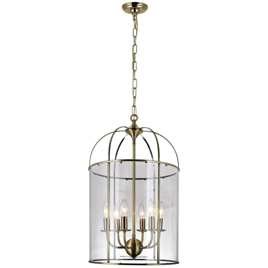CWI Lighting Chandeliers Antique Bronze / Clear Kalu 6 Light Up Chandelier with Antique Bronze finish by CWI Lighting 9912P15-6-604
