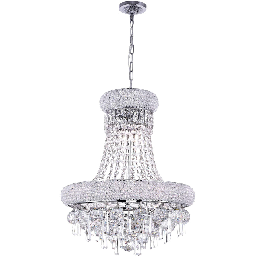 CWI Lighting Chandeliers Chrome / K9 Clear Kingdom 6 Light Down Chandelier with Chrome finish by CWI Lighting 8040P16C