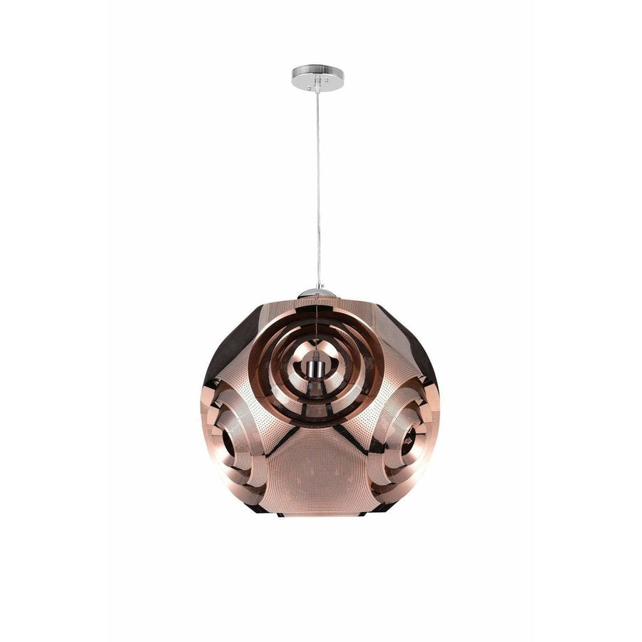 CWI Lighting Pendants Copper Kingsley 1 Light Pendant with Copper Finish by CWI Lighting 1098P10-1-267