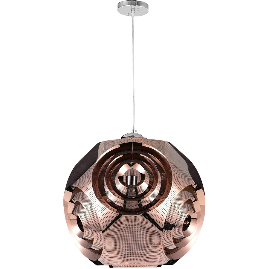 CWI Lighting Pendants Copper Kingsley 1 Light Pendant with Copper Finish by CWI Lighting 1098P15-1-267