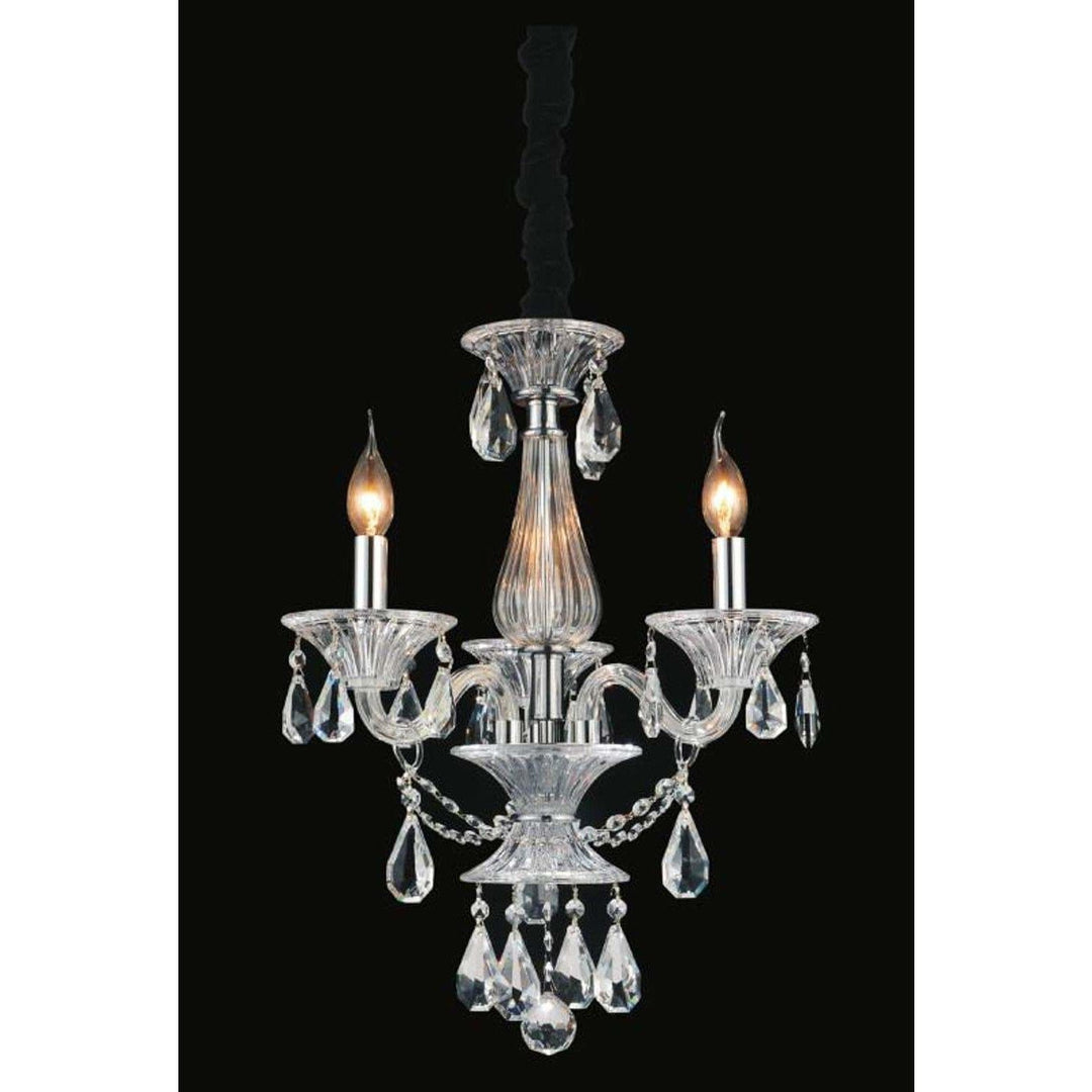 CWI Lighting Chandeliers Chrome Lexis 3 Light Up Chandelier with Chrome finish by CWI Lighting 8400P18C-3