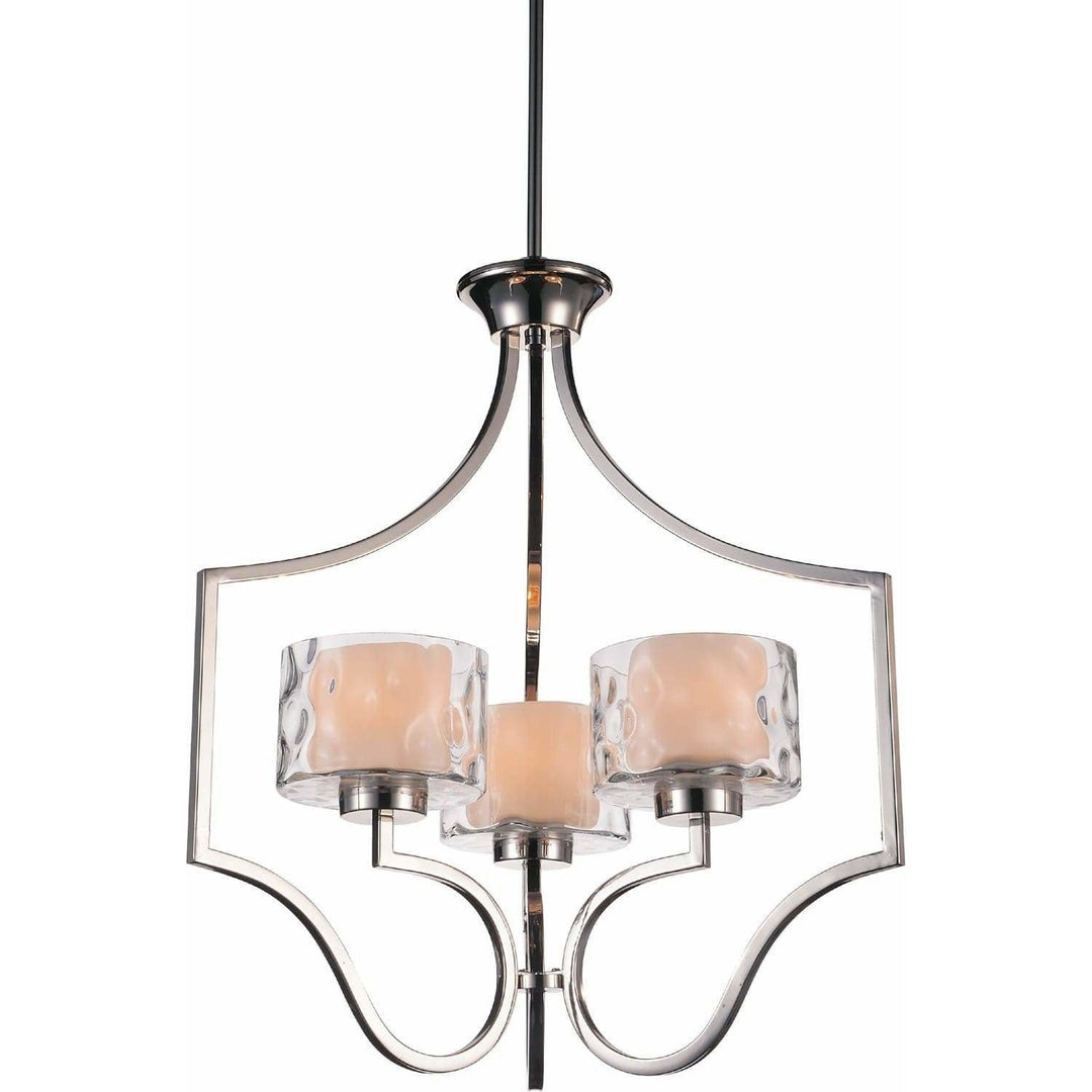 CWI Lighting Chandeliers Chrome Lorri 3 Light Drum Shade Chandelier with Chrome finish by CWI Lighting 9810P22-3-601