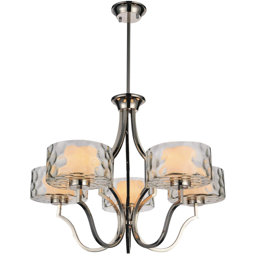 CWI Lighting Chandeliers Chrome Lorri 5 Light Drum Shade Chandelier with Chrome finish by CWI Lighting 9810P27-5-601