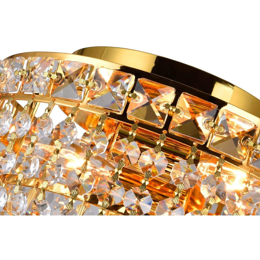 CWI Lighting Flush Mounts Gold / K9 Clear Luminous 2 Light Flush Mount with Gold finish by CWI Lighting 8002C10G