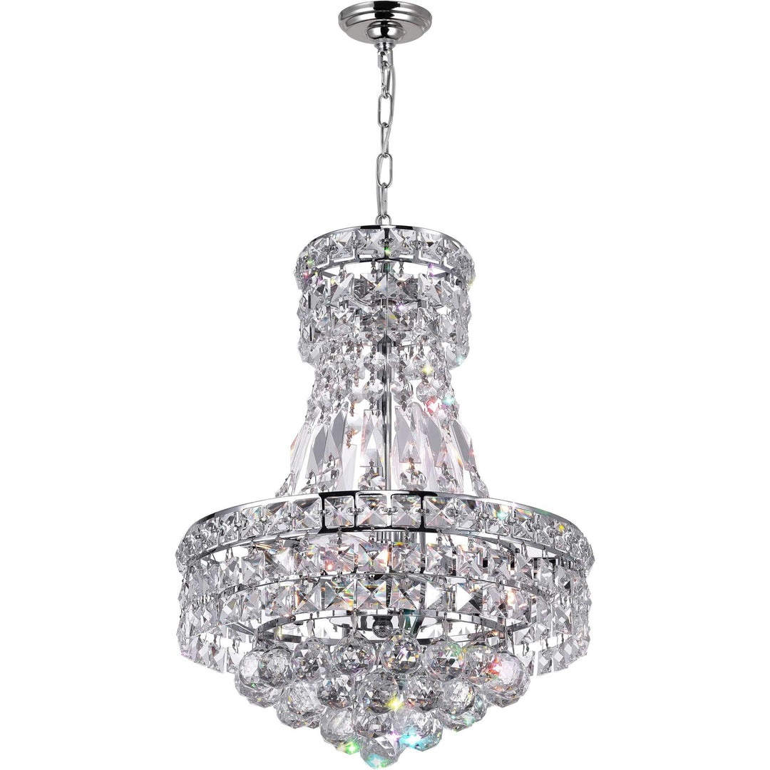 CWI Lighting Mini Chandeliers Chrome / K9 Clear Luminous 4 Light Mini Chandelier with Chrome finish by CWI Lighting 8002P12C