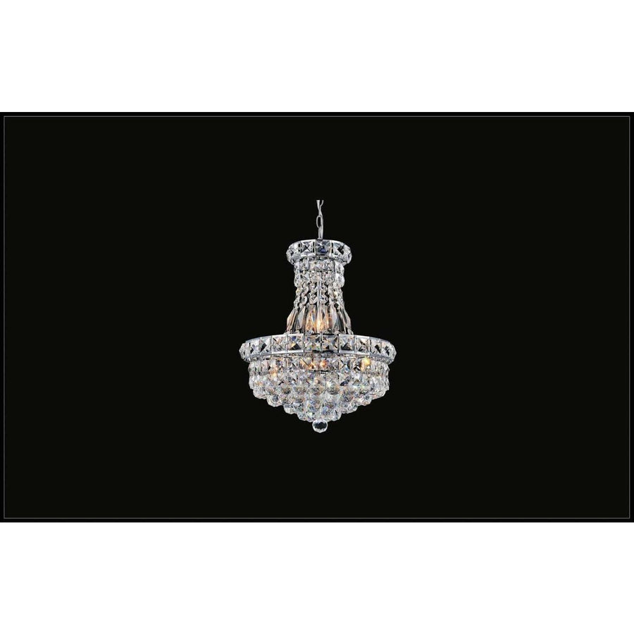 CWI Lighting Chandeliers Chrome / K9 Clear Luminous 6 Light Down Chandelier with Chrome finish by CWI Lighting 8002P16C