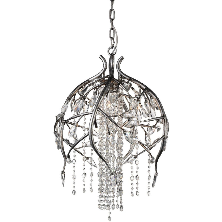 CWI Lighting Chandeliers Speckled Nickel / K9 Clear Mackay 6 Light Down Chandelier with Speckled Nickel finish by CWI Lighting 9842P19-6-184