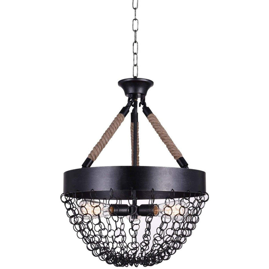 CWI Lighting Chandeliers Antique Black Mackenzie 3 Light Down Chandelier with Antique Black finish by CWI Lighting 9963P18-3-207