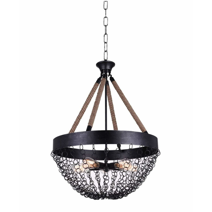 CWI Lighting Chandeliers Antique Black Mackenzie 5 Light Down Chandelier with Antique Black finish by CWI Lighting 9963P24-5-207