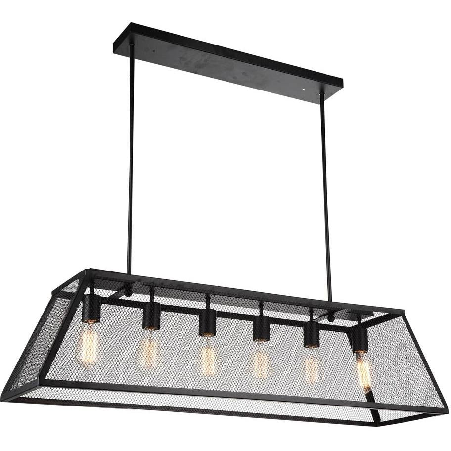 CWI Lighting Chandeliers Black Macleay 6 Light Down Chandelier with Black finish by CWI Lighting 9601P42-6-101-A