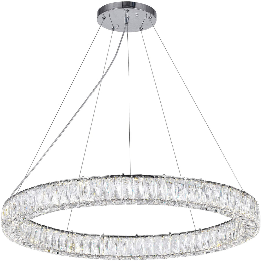 CWI Lighting Chandeliers Chrome / K9 Clear Madeline LED Chandelier with Chrome Finish by CWI Lighting 1044P32-601-R-1C