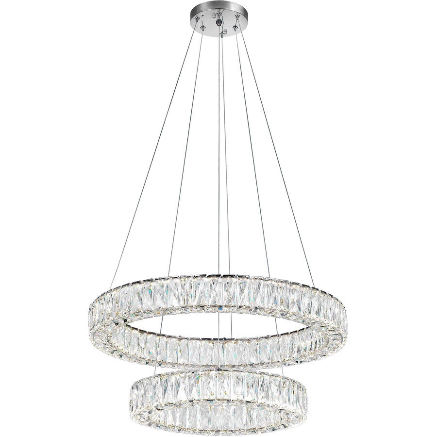 CWI Lighting Chandeliers Chrome / K9 Clear Madeline LED Chandelier with Chrome Finish by CWI Lighting 1044P32-601-R-2C-B