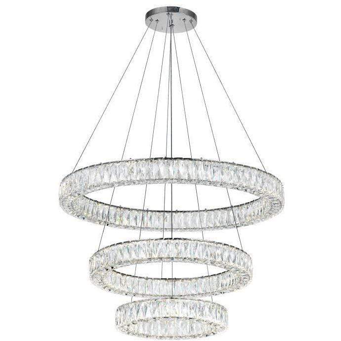 CWI Lighting Chandeliers Chrome / K9 Clear Madeline LED Chandelier with Chrome Finish by CWI Lighting 1044P32-601-R-3C