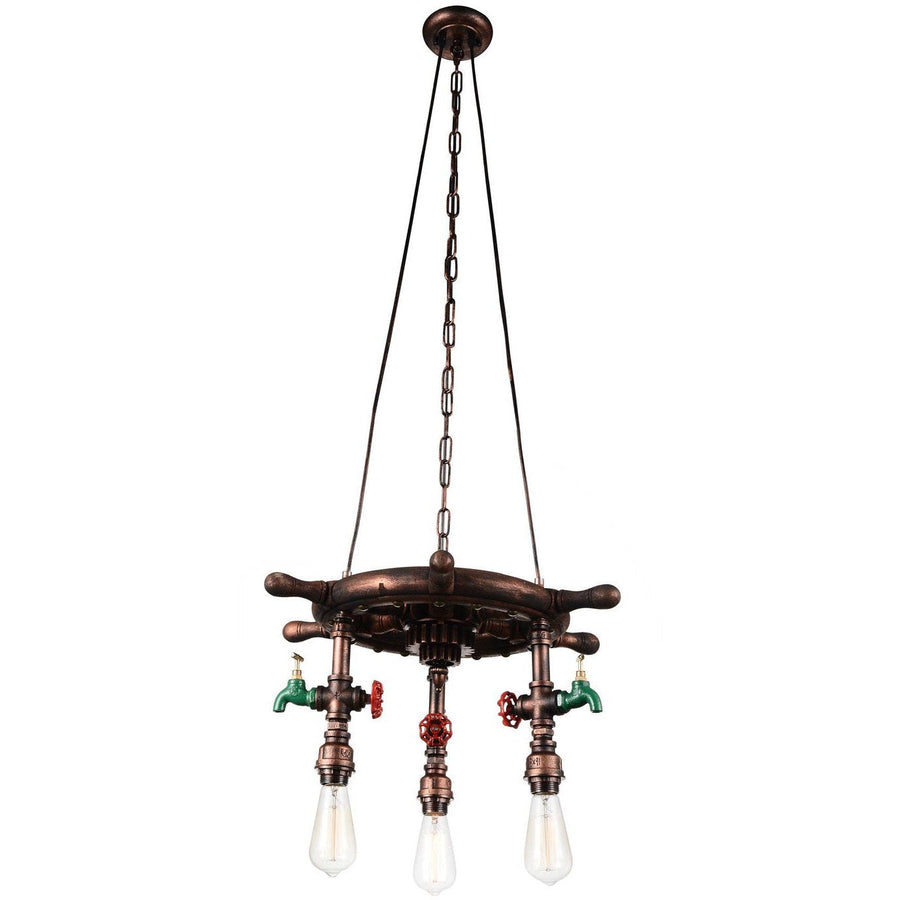 CWI Lighting Chandeliers Speckled copper Manor 3 Light Down Chandelier with Speckled copper finish by CWI Lighting 9718P22-3-210-A