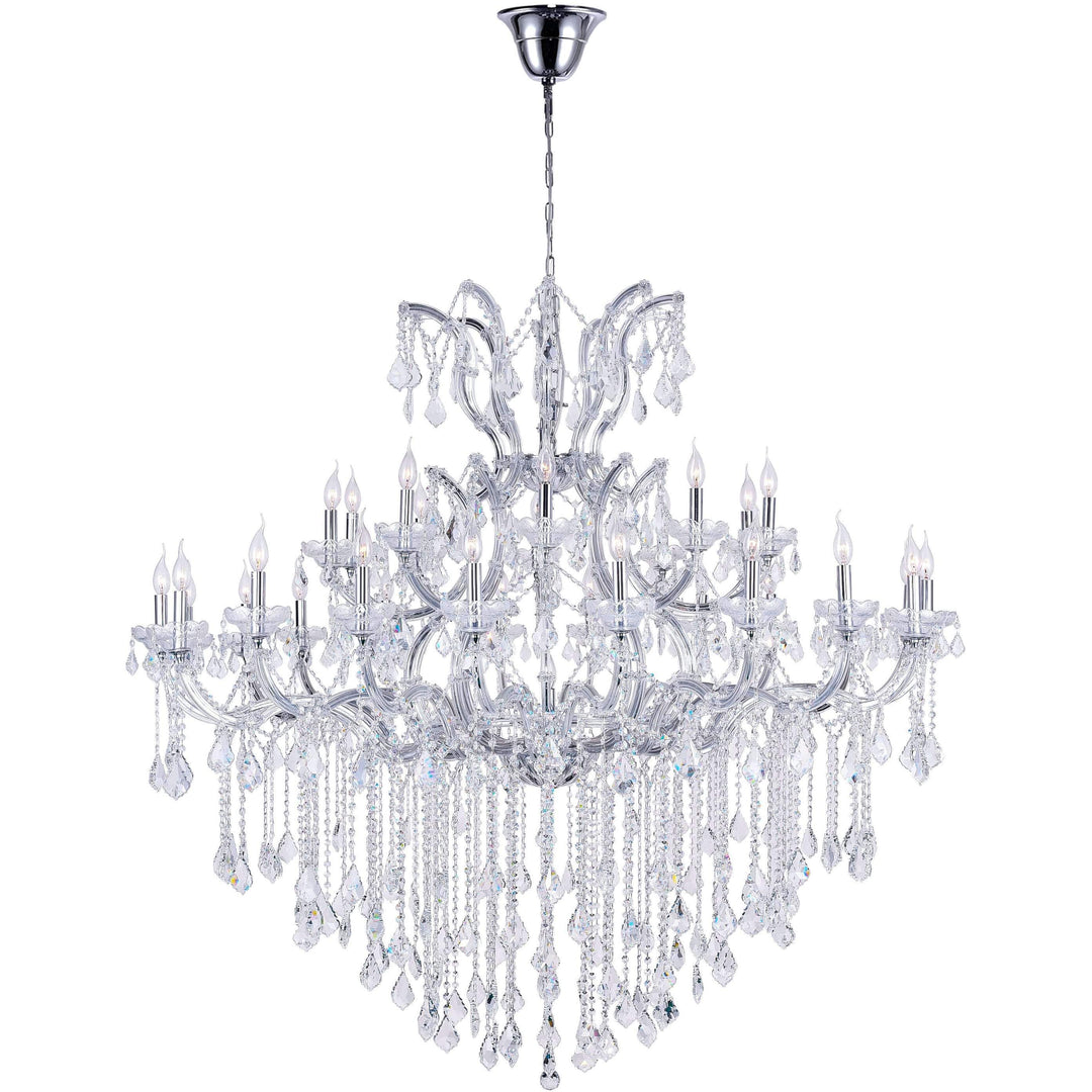 CWI Lighting Chandeliers Chrome / K9 Clear Maria Theresa 31 Light Up Chandelier with Chrome finish by CWI Lighting 8311P60C-31 (Clear)