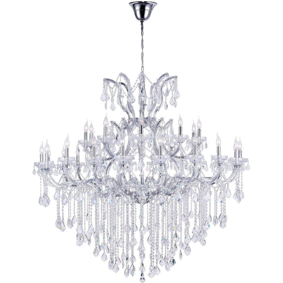 CWI Lighting Chandeliers Chrome / K9 Clear Maria Theresa 31 Light Up Chandelier with Chrome finish by CWI Lighting 8311P60C-31 (Clear)