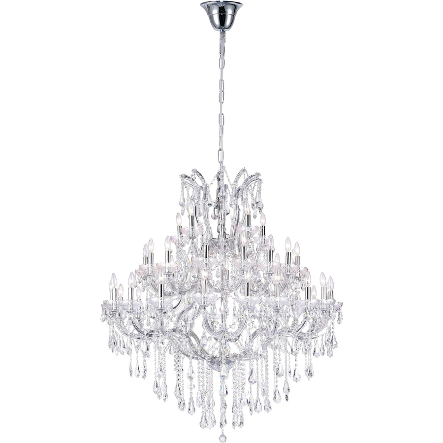 CWI Lighting Chandeliers Chrome / K9 Clear Maria Theresa 41 Light Up Chandelier with Chrome finish by CWI Lighting 8318P50C-41 (Clear)-B