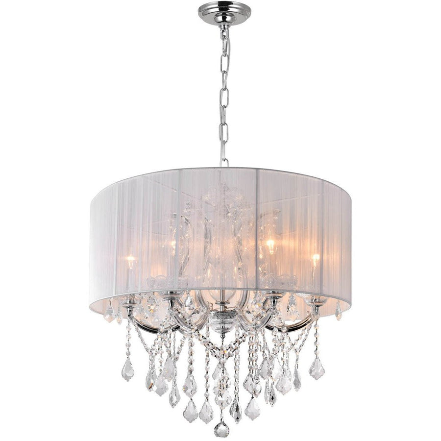 CWI Lighting Chandeliers Chrome / K9 Clear Maria Theresa 6 Light Up Chandelier with Chrome finish by CWI Lighting 8397P27C-6 (Clear+White)