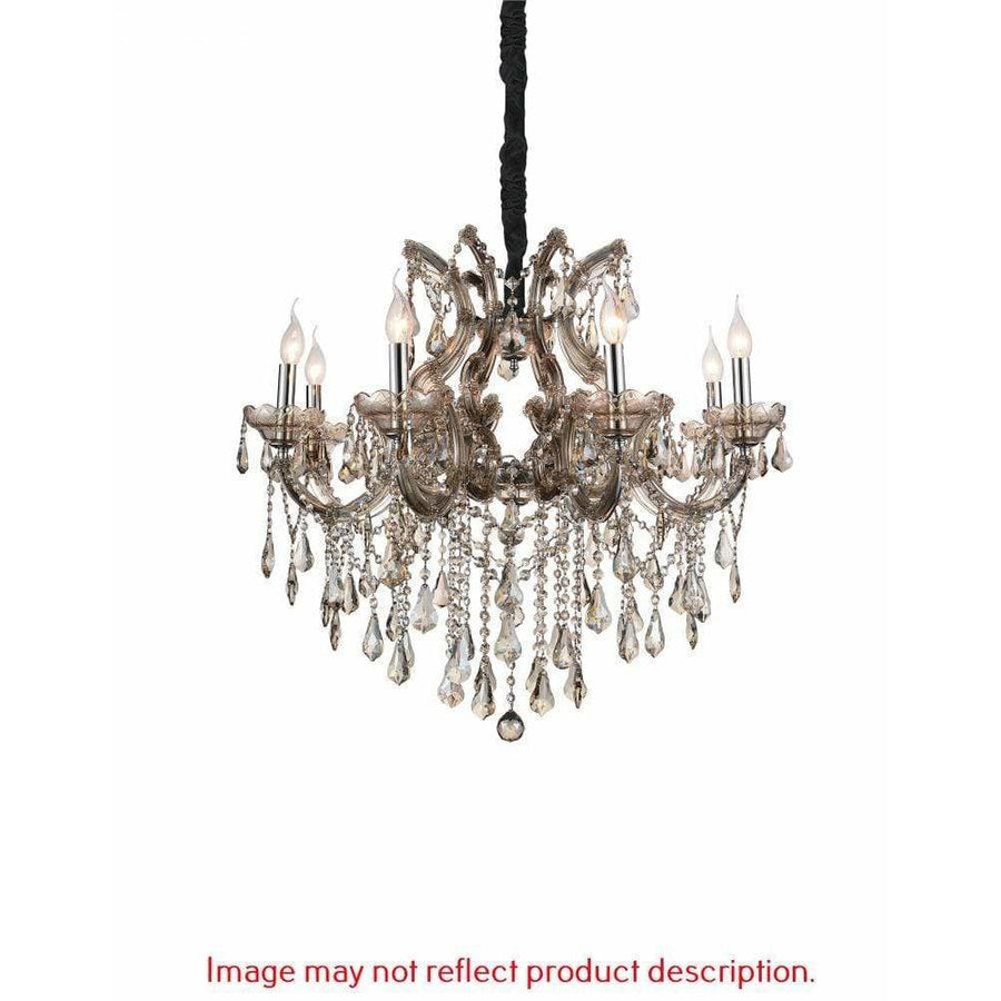 CWI Lighting Chandeliers Chrome / K9 Clear Maria Theresa 8 Light Up Chandelier with Chrome finish by CWI Lighting 8319P32C-8 (Clear)