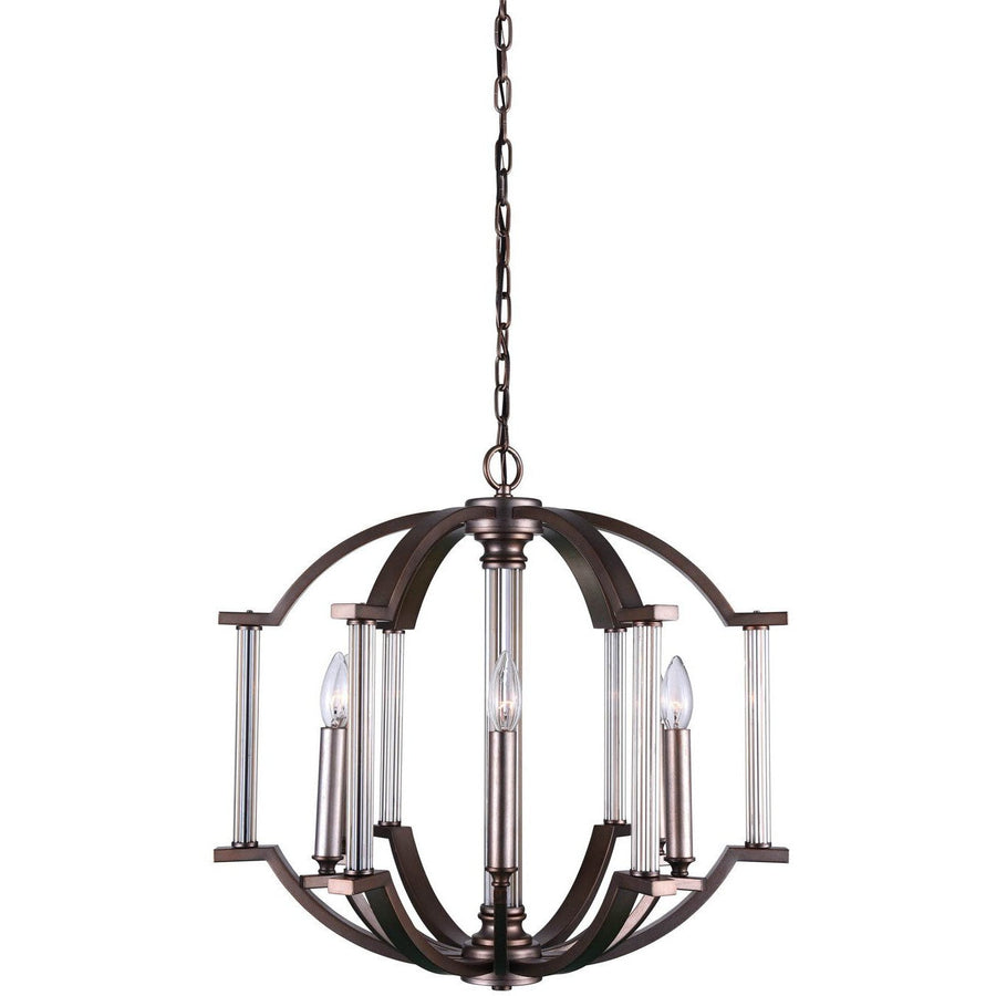 CWI Lighting Chandeliers Brownish Silver Marlia 6 Light Candle Chandelier with Brownish Silver finish by CWI Lighting 9926P22-6-220