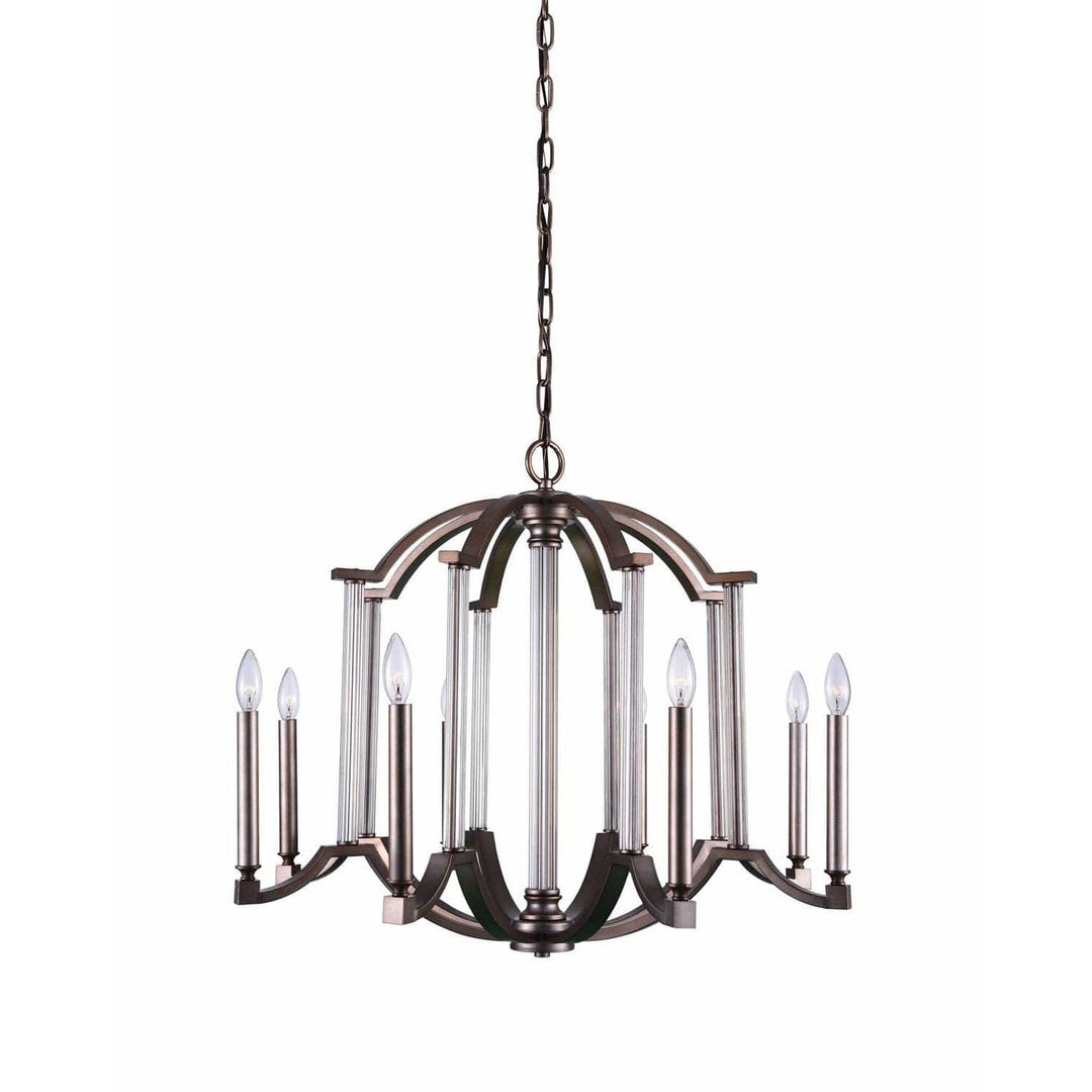 CWI Lighting Chandeliers Brownish Silver Marlia 8 Light Candle Chandelier with Brownish Silver finish by CWI Lighting 9926P31-8-220
