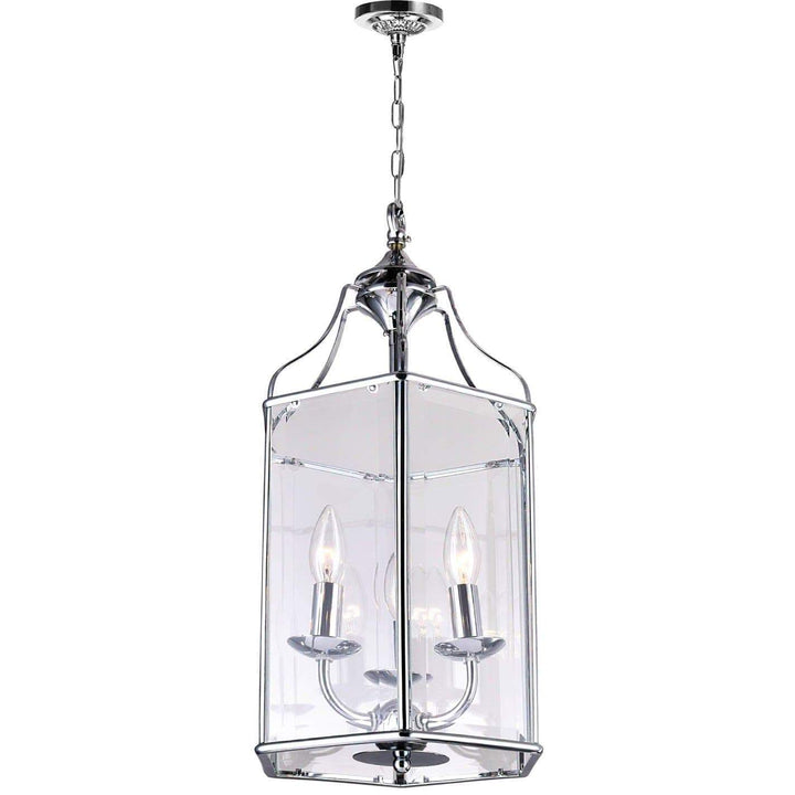 CWI Lighting Chandeliers Chrome / Clear Maury 3 Light Up Chandelier with Chrome finish by CWI Lighting 9917P10-3-601