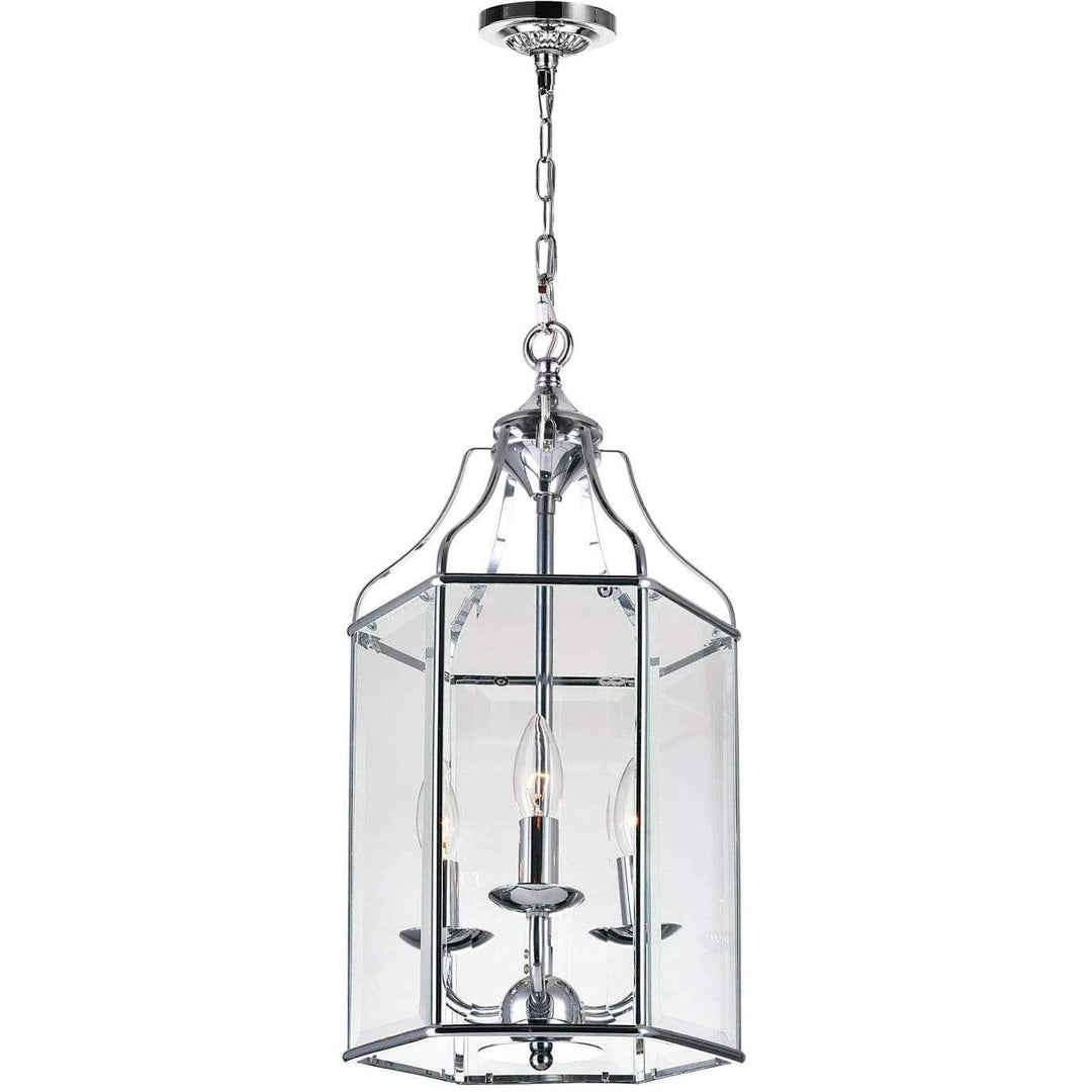 CWI Lighting Chandeliers Chrome / Clear Maury 3 Light Up Chandelier with Chrome finish by CWI Lighting 9917P10-3-601