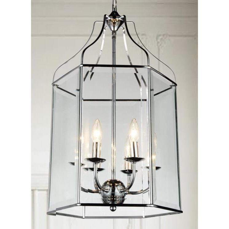 CWI Lighting Chandeliers Chrome / Clear Maury 6 Light Up Chandelier with Chrome finish by CWI Lighting 9917P16-6-601