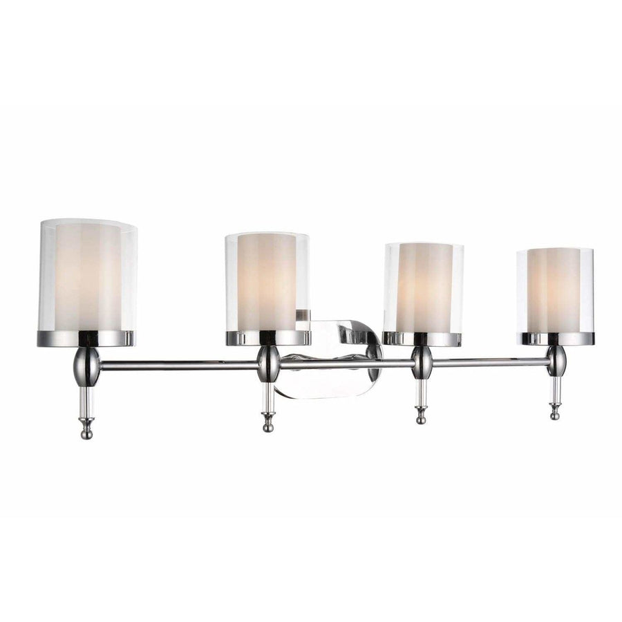 CWI Lighting Bathroom Lighting Chrome Maybelle  4 Light Vanity Light with Chrome finish by CWI Lighting 9851W34-4-601