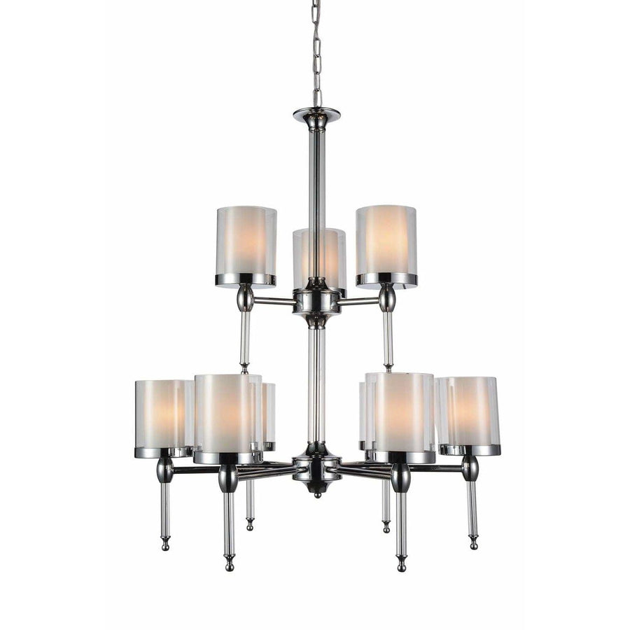 CWI Lighting Chandeliers Chrome Maybelle  9 Light Candle Chandelier with Chrome finish by CWI Lighting 9851P28-9-601