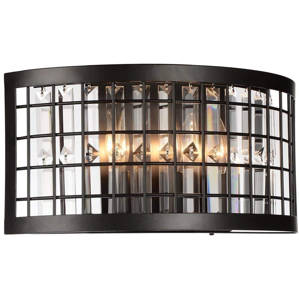 CWI Lighting Wall Sconces Brown / K9 Clear Meghna 3 Light Wall Sconce with Brown finish by CWI Lighting 9697W16-3-192
