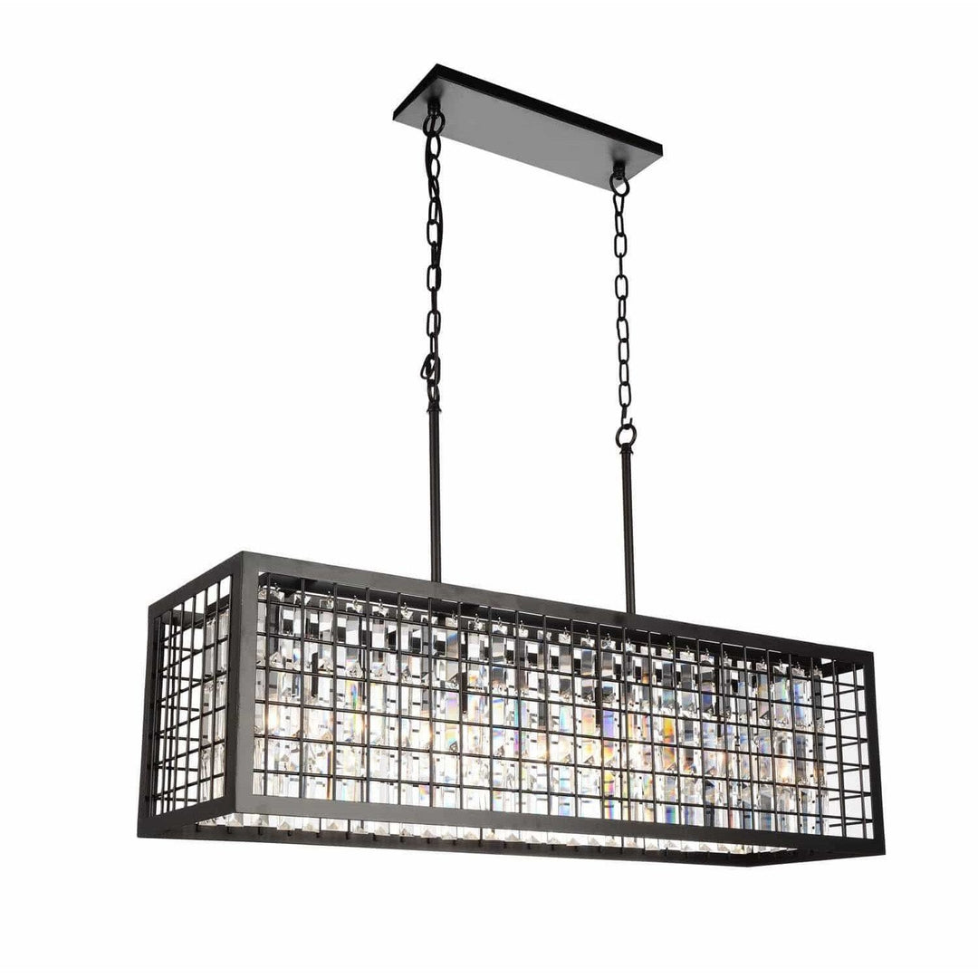 CWI Lighting Chandeliers Brown / K9 Clear Meghna 4 Light Down Chandelier with Brown finish by CWI Lighting 9697P36-4-192