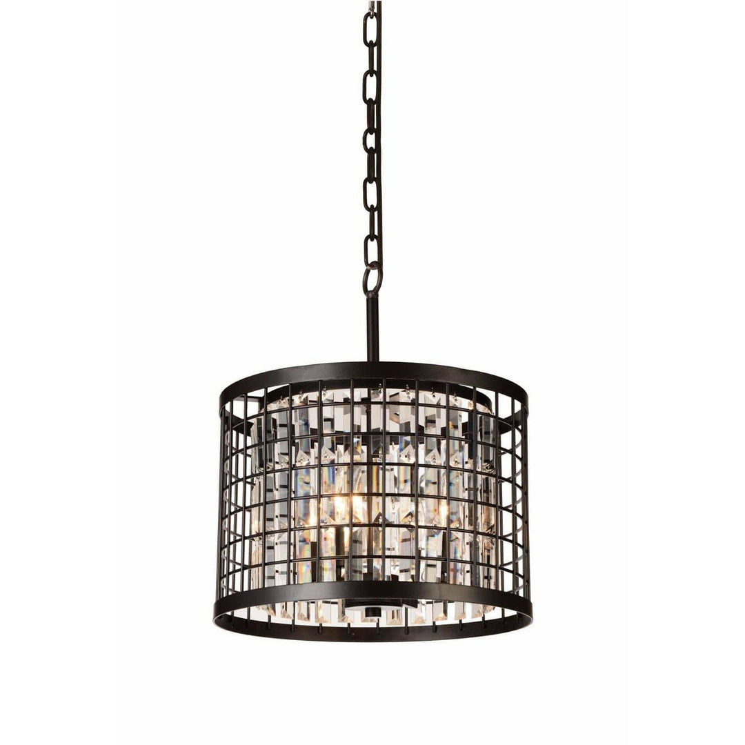 CWI Lighting Chandeliers Brown / K9 Clear Meghna 4 Light Up Chandelier with Brown finish by CWI Lighting 9697P14-4-192
